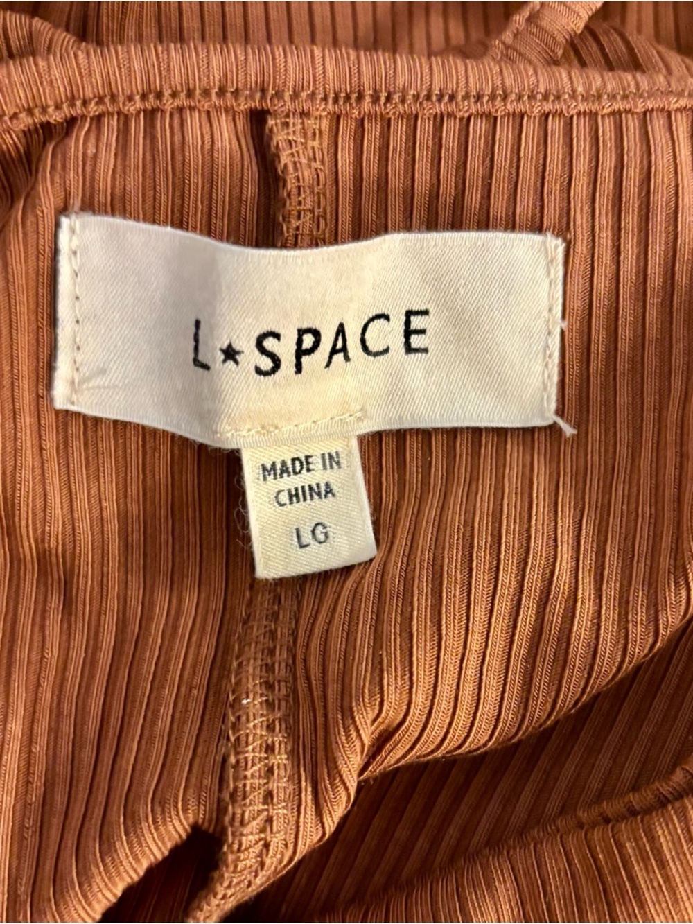 l*space, Brown Cut-Out Midi Dress, size Large - Picture 4 of 5